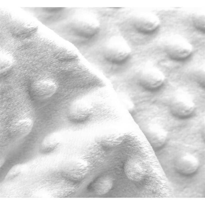 Bubble Fleece Minky Dots - Weiß