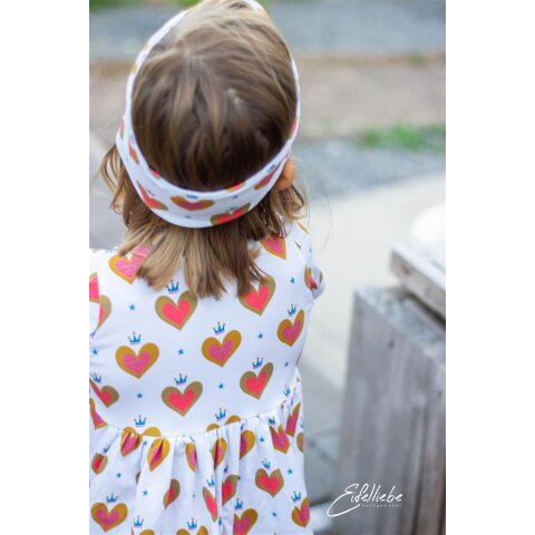 "Cotton Jersey Print - Queen of Hearts White"