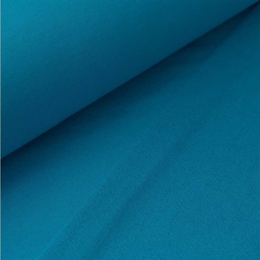 "Turquoise French Terry Uni: A Versatile Must-Have Fabric!"